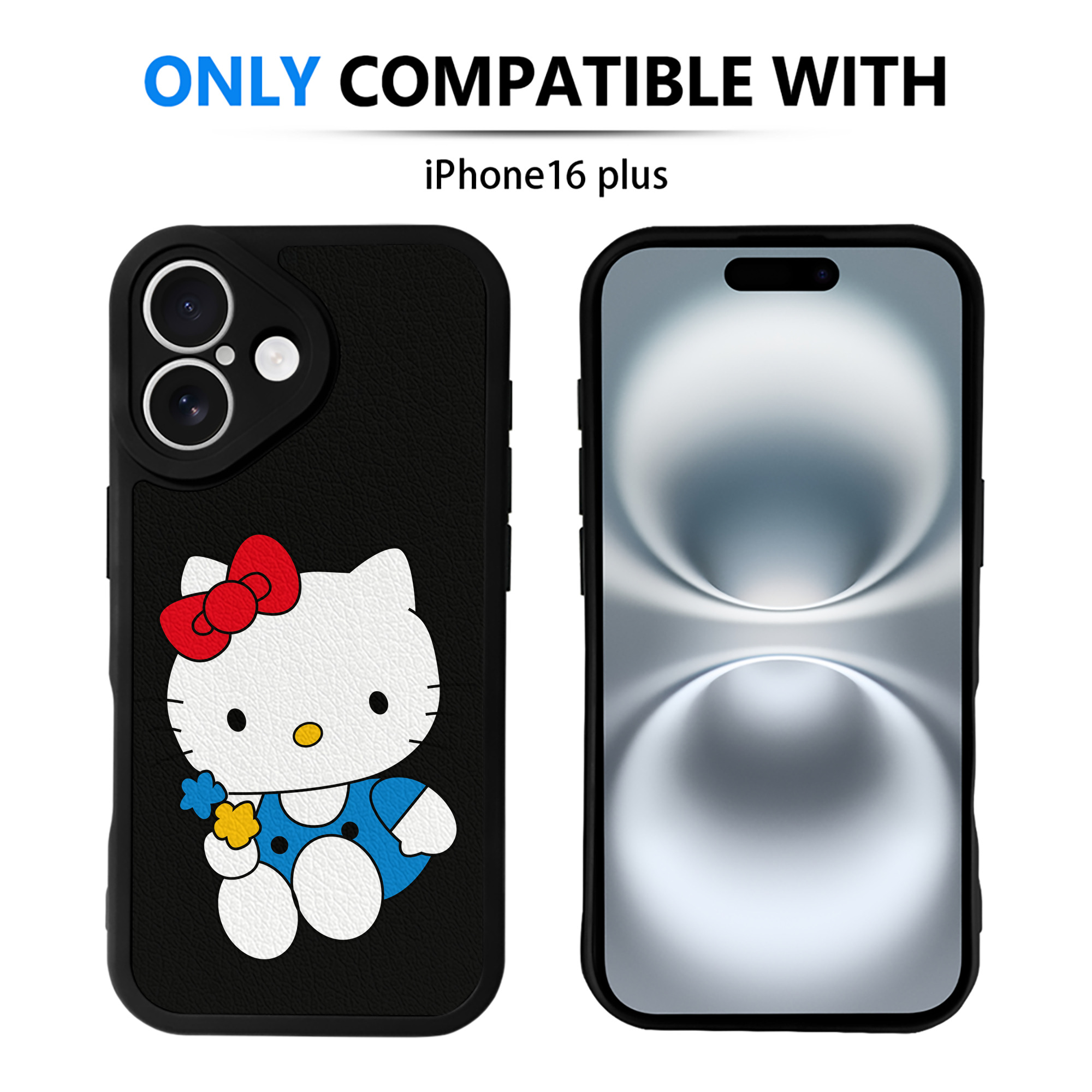 （画像用） Hello Kitty ハローキティ 【iPhone 16シリーズ対応】シリコンスマホケース（レザー調） 材質：シリコン